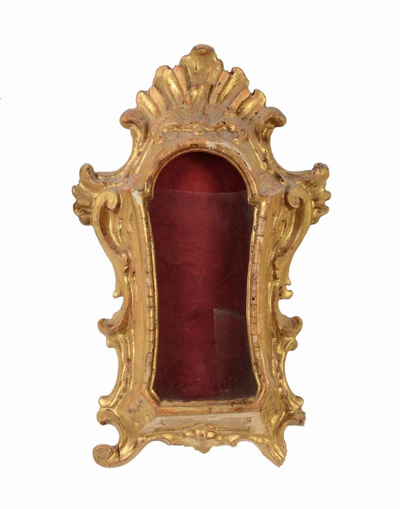 Cornice da reliquia intagliata e dorata, XVIII secolo118115  - Auction Antique Frames from 16th to 19th century - Cambi Casa d'Aste
