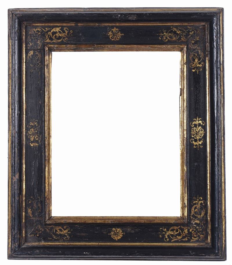 Cornice a sagome nera e oro, XVII secolo  - Auction Antique Frames from 16th to 19th century - Cambi Casa d'Aste