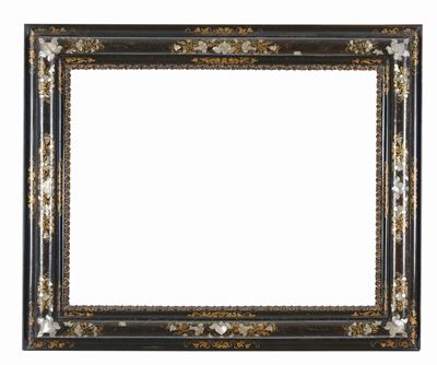 Cornice con Intarsi in Madreperla e Decori Dorati, Venezia XVIII Secolo