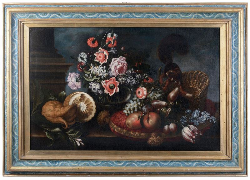 Bartolomeo Ligozzi (1620-1695), attribuito a Natura morta con fiori  - Asta Dipinti Antichi - Cambi Casa d'Aste