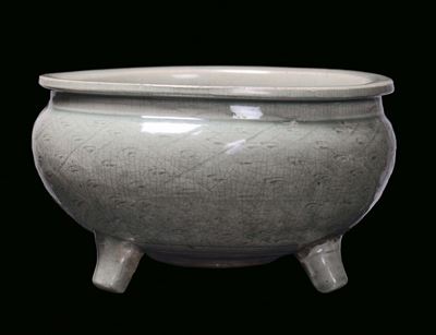 Incensiere Tripode in Porcellana Celadon, Cina, Dinastia Ming, XVI Secolo