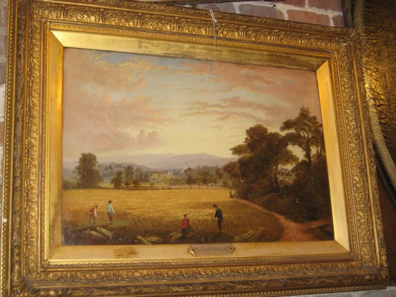 Dipinto raffigurante campo di grano  - Auction Furnishings and Works of Art from Important Private Collections - Cambi Casa d'Aste