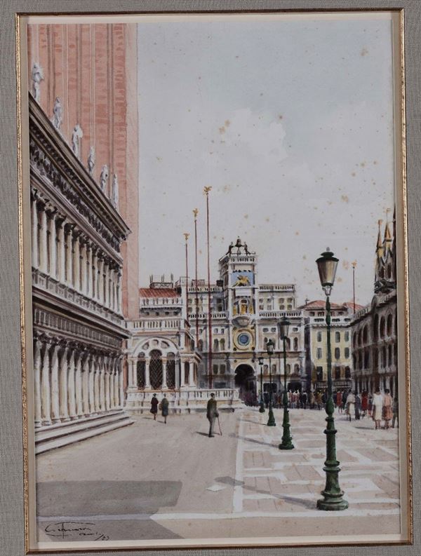 Aurelio Craffonara (1875-1945) Veduta di Piazza San Marco, 1929