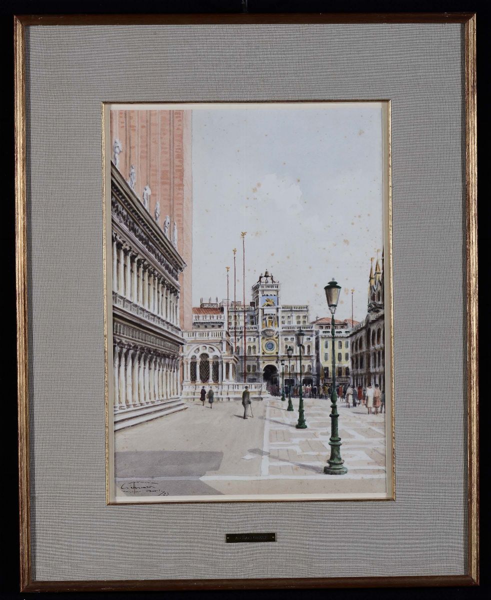 Aurelio Craffonara (1875-1945)veduta di Piazza San Marco, 1929