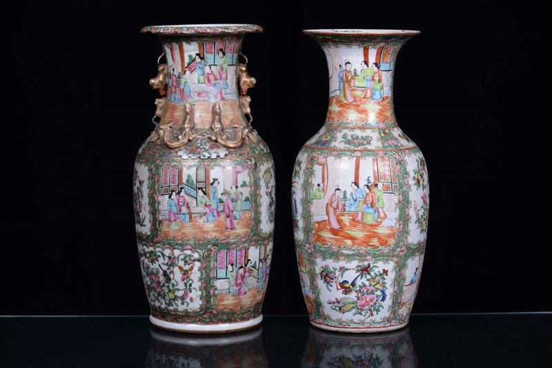 Canton vases  - Auction Furnishings and Works of Art from Important Private Collections - Cambi Casa d'Aste