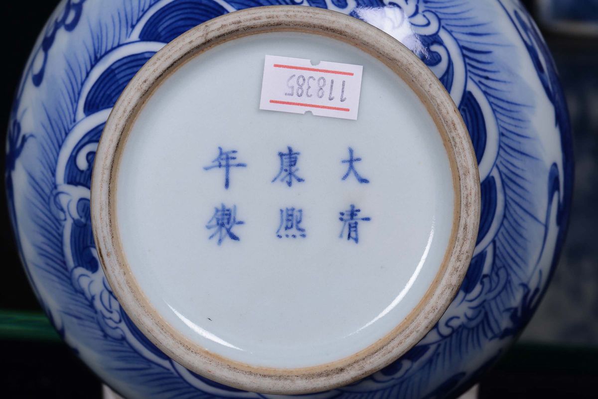 Insieme di Quattro Vasi a Decorazione Bianca e Blul, Cina XX Secolo