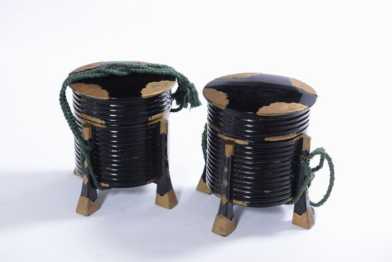 Two black Hokkai boxes, Japan, 19th century  - Auction Fine Chinese Works of Art - Cambi Casa d'Aste