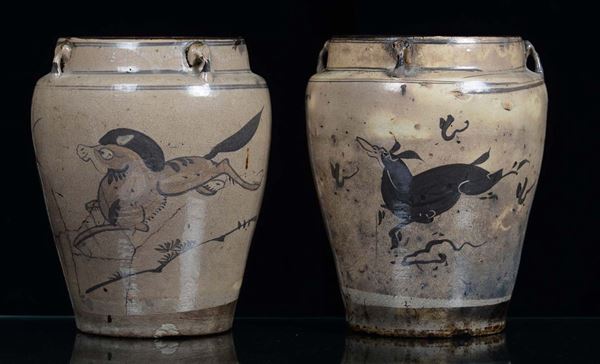 Two ceramic archaic vases