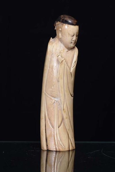 Figura di Saggio in Avorio, Cina Fine XIX Secolo