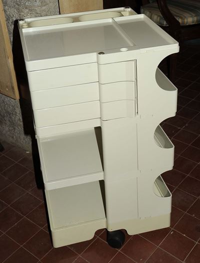 Mobiletto Bobby Joe Colombo in Abs Bianco