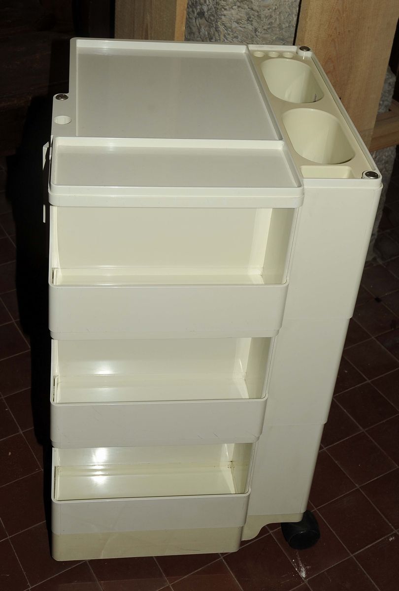 Mobiletto Bobby Joe Colombo in Abs Bianco