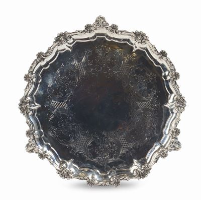 Salver in Argento, Argentieri James Johnson & John Walker, Londra 1878