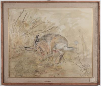 Oscar Saccorotti (1898-1986)lepre, 1937