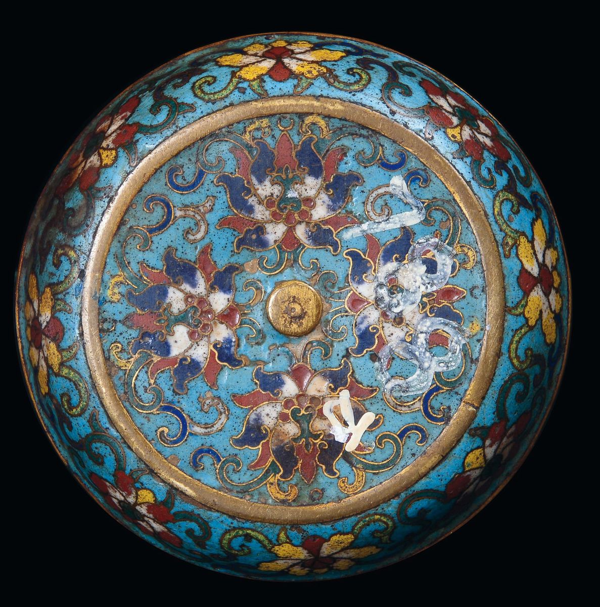Raro e Fine Incensiere in Smalti Cloisonnè, Cina, Dinastia Qing, Periodo Kangxi (1662-1722)