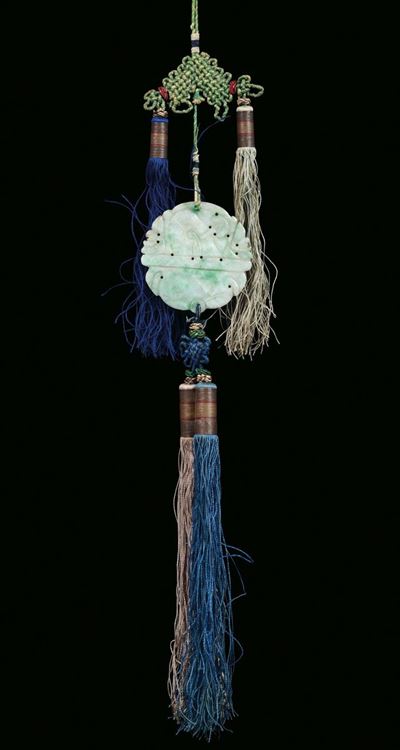 Pendente in Giadeite, Cina, Dinastia Qing, XIX Secolo