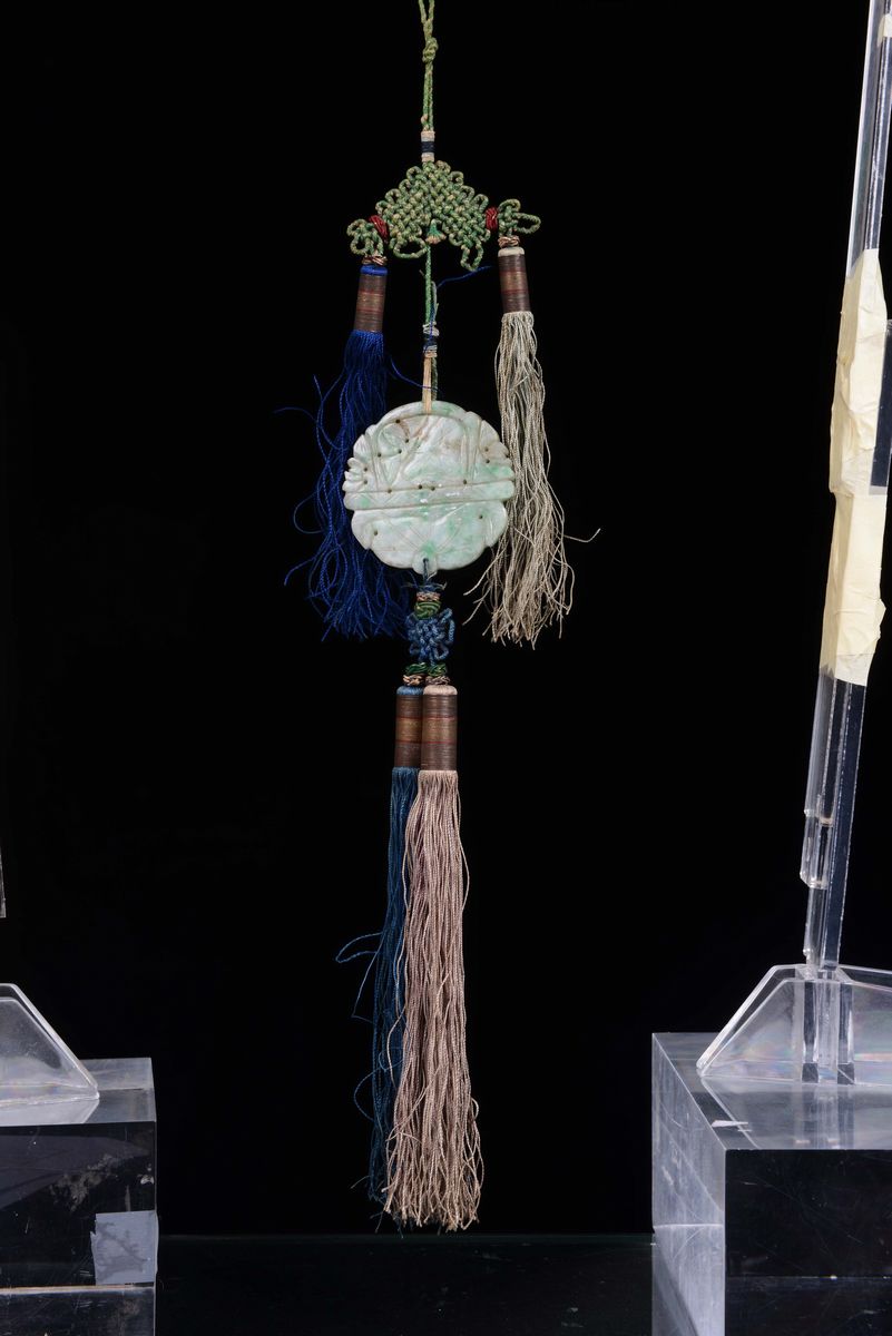 Pendente in Giadeite, Cina, Dinastia Qing, XIX Secolo