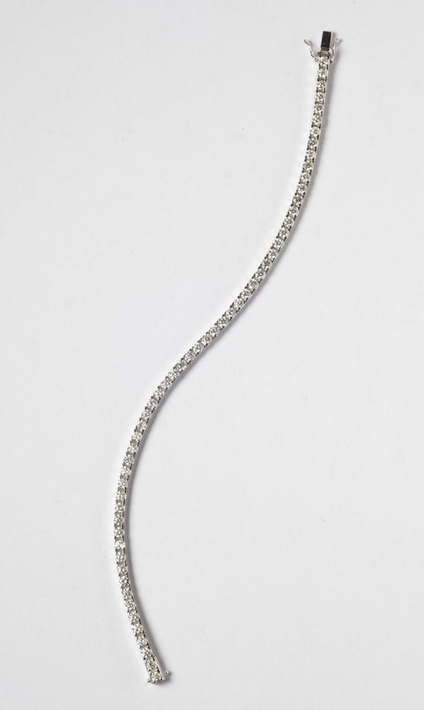 A diamond line bracelet