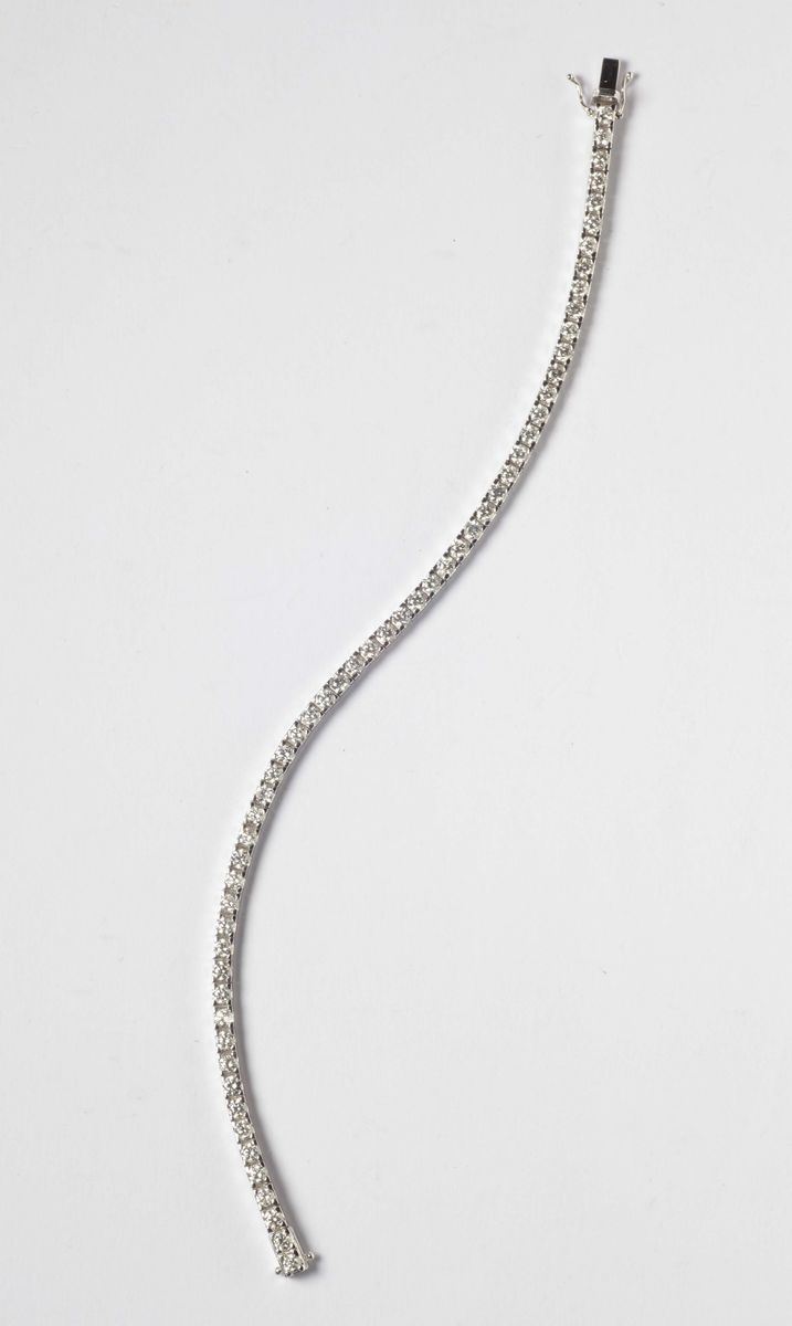 A diamond line bracelet  - Auction Silver, Ancient and Contemporary Jewels - Cambi Casa d'Aste
