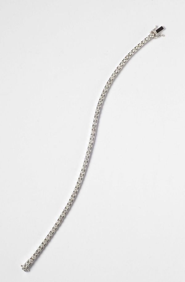 A diamond line bracelet