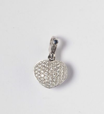 Pendente Cuore con Pavé di Diamanti