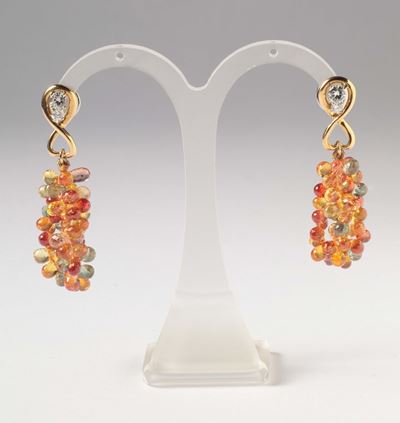Orecchini con Zaffiri Multicolor Taglio Briolette