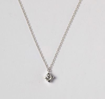 Catenina con Diamante di Vecchio Taglio di Ct 0,25