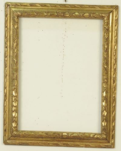 Cornice in Legno Intagliato e Dorato. Piemonte XVII Secolo