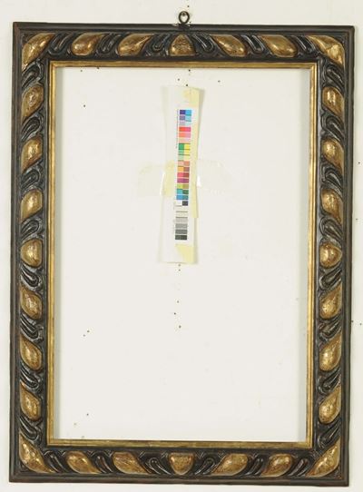 Cornice Intagliata con Decoro Nero e Oro, Toscana
