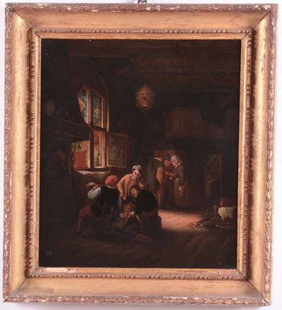 Anonimo del XIX Secoloscena D'interno