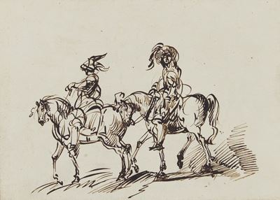 Giuseppe Bernardino Bison (palmanova 1762 - Milano 1844)due Cavalieri