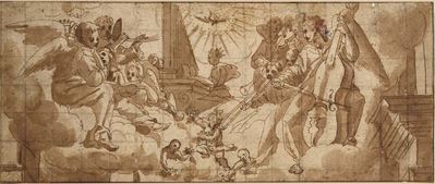 Giovanni Battista Paggi (genova 1554 - 1627)angeli Musicanti