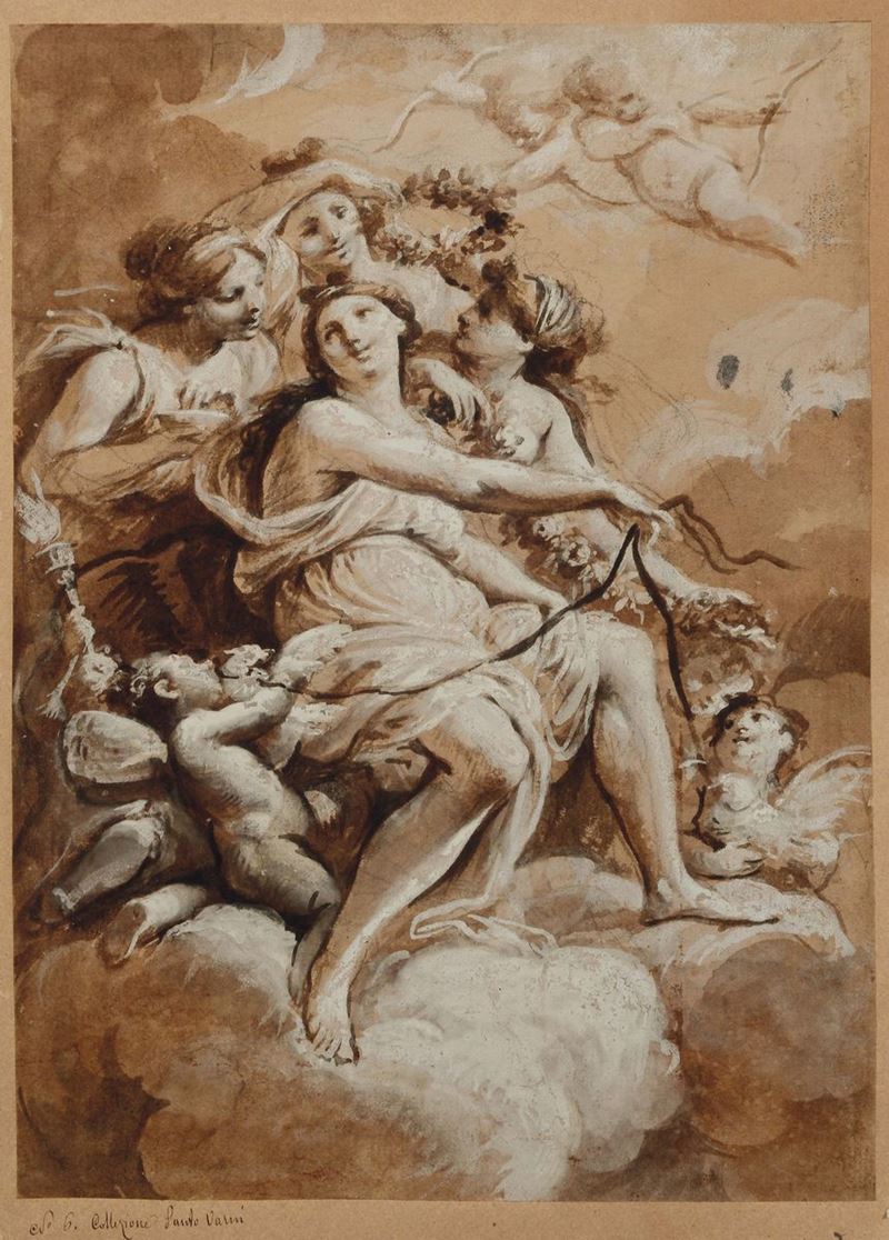 Carlo Alberto Baratta (Genova 1754 - 1815) Figurazione allegorica  - Asta Disegni Antichi - I - Cambi Casa d'Aste