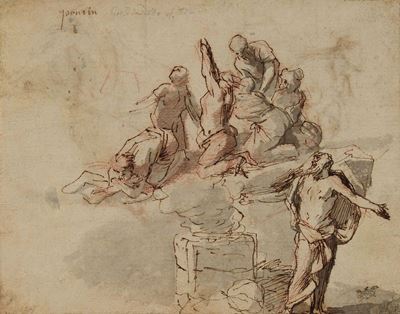 Giovanni Benedetto Castiglione Detto il Grechetto (genova 1609 - Mantova 1664)studio per Figure