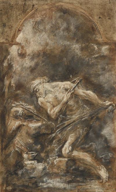 Alessandro Magnasco (genova 1667-1749)santo Penitente