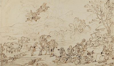 Carlo Antonio Tavella (milano 1668 - Genova 1738)fuga in Egitto