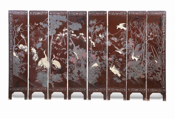 A Coromandel screen with figures an landscapes, China, Qing Dynasty,  18th century