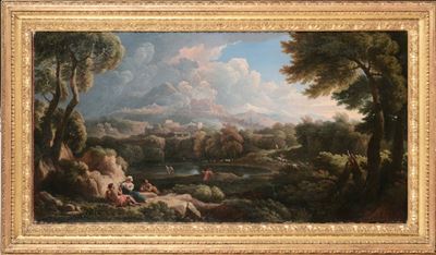 Jan Frans Van Bloemen (anversa 1662 - Roma 1749)paesaggio