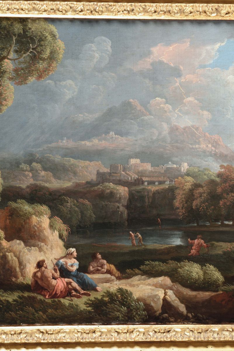 Jan Frans Van Bloemen (anversa 1662 - Roma 1749)paesaggio