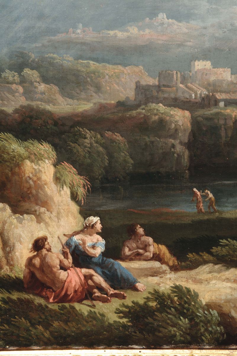Jan Frans Van Bloemen (anversa 1662 - Roma 1749)paesaggio