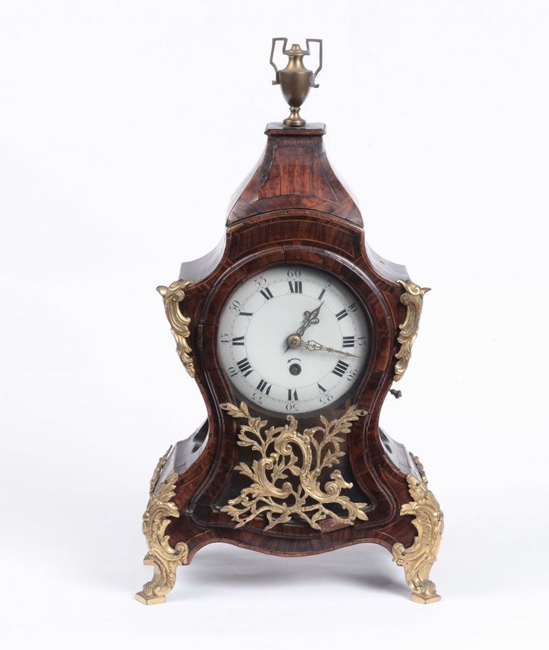 Orologio con cassa lastronata a marqueterie, XIX secolo  - Asta Asta a Tempo 9-2013 - Cambi Casa d'Aste