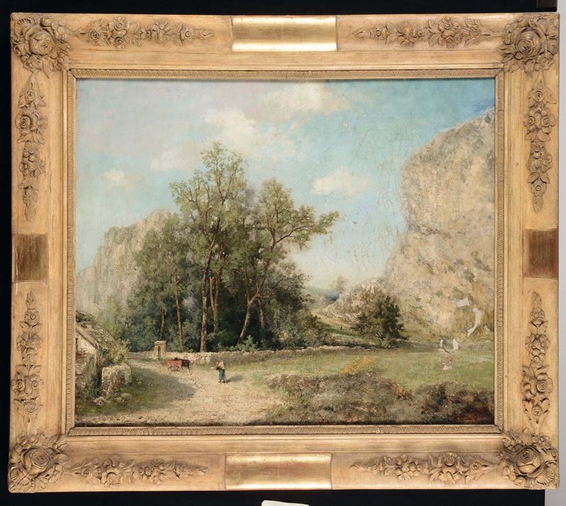 Anonimo Italiano del XIX secolo Paesaggio  - Asta Antiquariato e Dipinti Antichi - Cambi Casa d'Aste