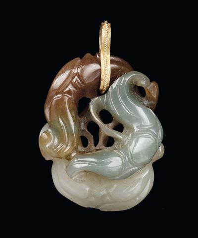 Pendente in Giada, Cina, Dinastia Qing, XIX Secolo