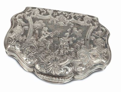 Tabacchiera in Argento Sbalzato e Cesellato, Messina 1771
