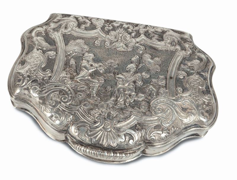 Tabacchiera in argento sbalzato e cesellato, Messina 1771  - Asta Argenti e Gioielli Antichi e Contemporanei - Cambi Casa d'Aste