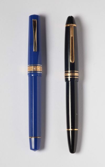 Lotto Composto da Due Penne Stilografiche: una Mont Blanc ed una Omas