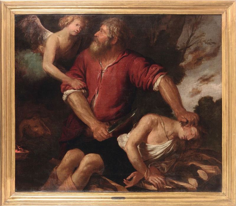 Giovanni Andrea De Ferrari (Genova 1598 - 1669) Sacrificio di Isacco  - Asta Dipinti Antichi - II - Cambi Casa d'Aste