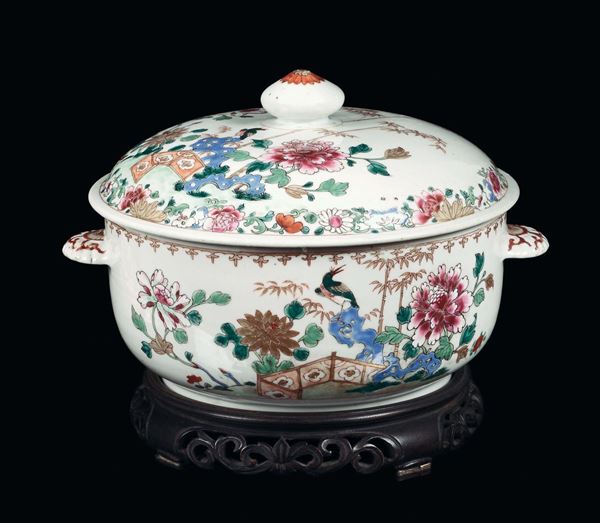 Zuppiera in porcellana Compagnia delle Indie, Cina Dinastia Qing, XVIII secolo