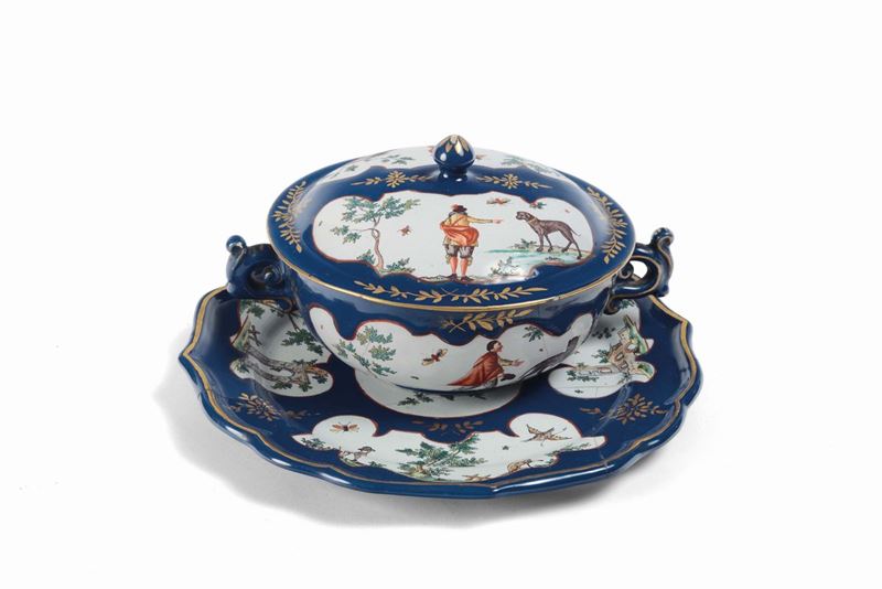 Tazza con coperchio in maiolica, Milano  - Asta Arredi e Oggetti d'Arte da Importanti Collezioni Private - Cambi Casa d'Aste