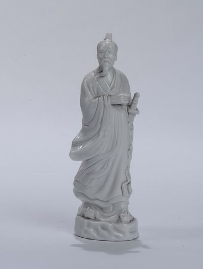 Figura Maschile con Spada Blanc De China, Cina, XX Secolo