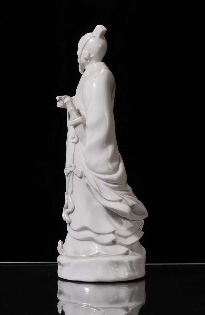 Figura Maschile con Spada Blanc De China, Cina, XX Secolo